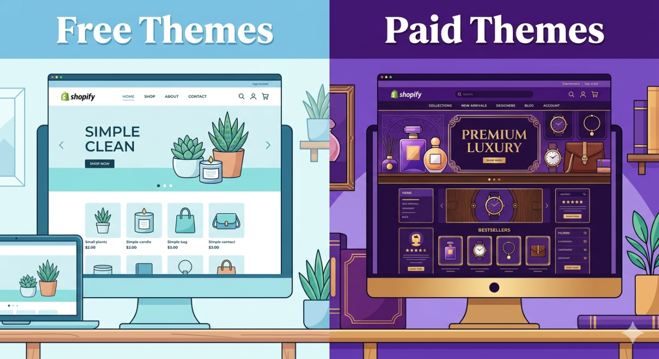 Best Shopify Themes for Beginners in 2026 (Free & Paid)